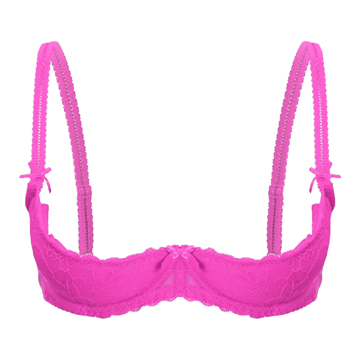 Sutien elegant pentru femei, cu 1/2 cupă, cu întăritură, push-up, dantelă, cu căptușeală, bandană, bretele reglabile, lenjerie intimă, spate cu cârlig, bustieră