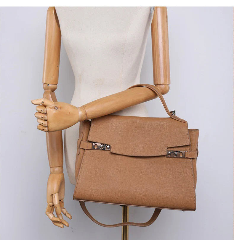 ARI luxury soft cowhide leather shoulder bag classic fashion