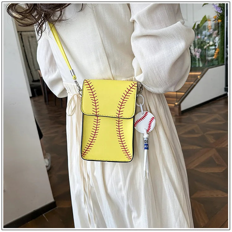 Fashion Vielseitig Crossbody Taschen 2025 - Baseball Gedruckt Schulter Tasche - Handy Quadrat Taschen Personalisiert Schräg Klein Geldbörse