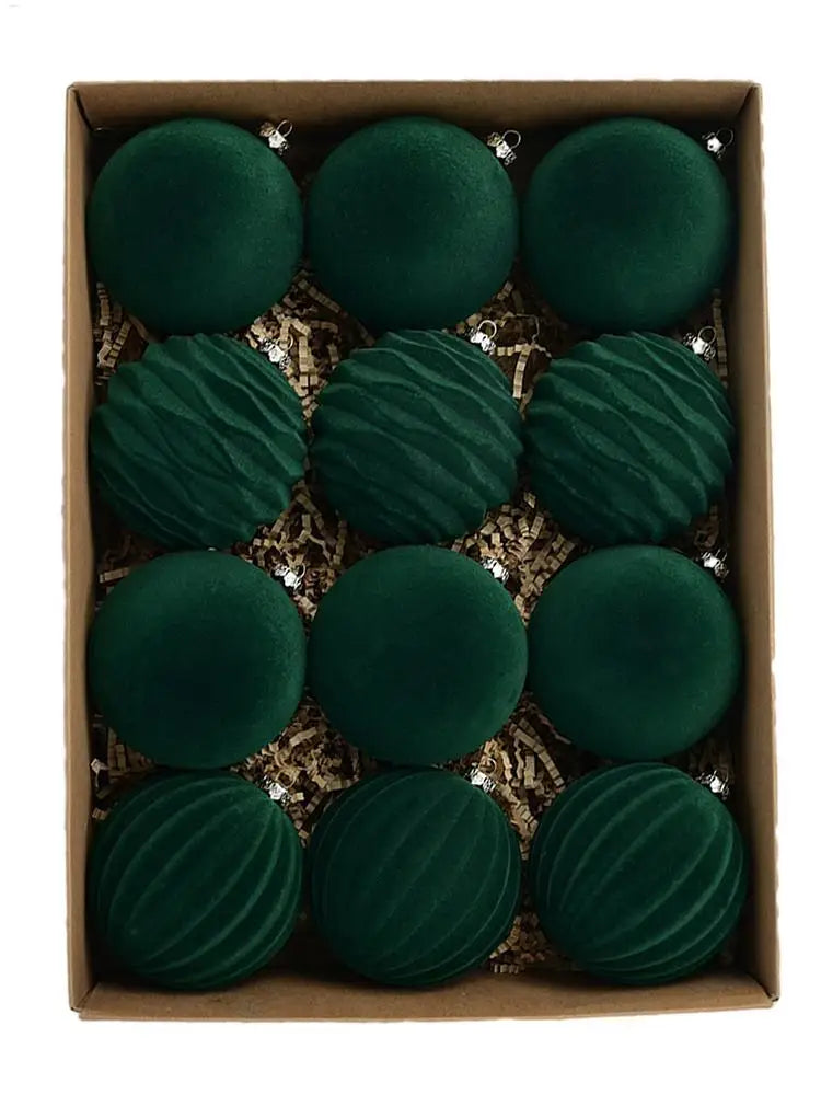 Choice Christbaumkugeln Flocked - Ø6 Cm Glas Set 12 Stück