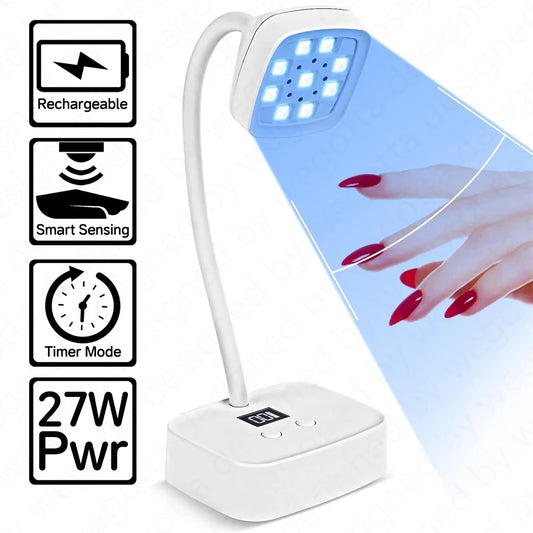 Rechargeable Sun uv Led Nail Lamp Professional uv Light for Gel Nails,Mini Nail Dryer Led uv Light Lamp for Nail Art Salon