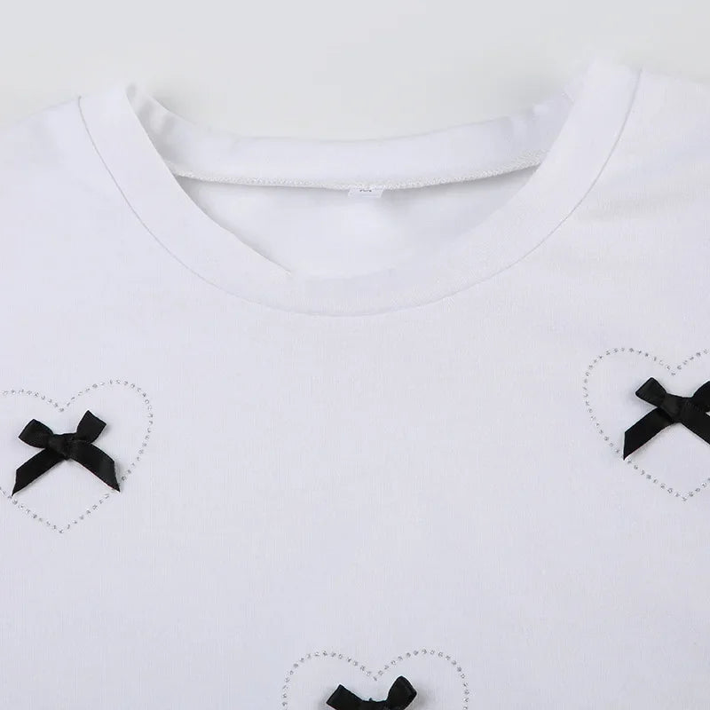 Tees T Shirt Clothes For Women Clothing Japanese 2000s style Y2K T-Shirts Friends Crop Tops Cutecore Women Blusas Ropa Camisetas