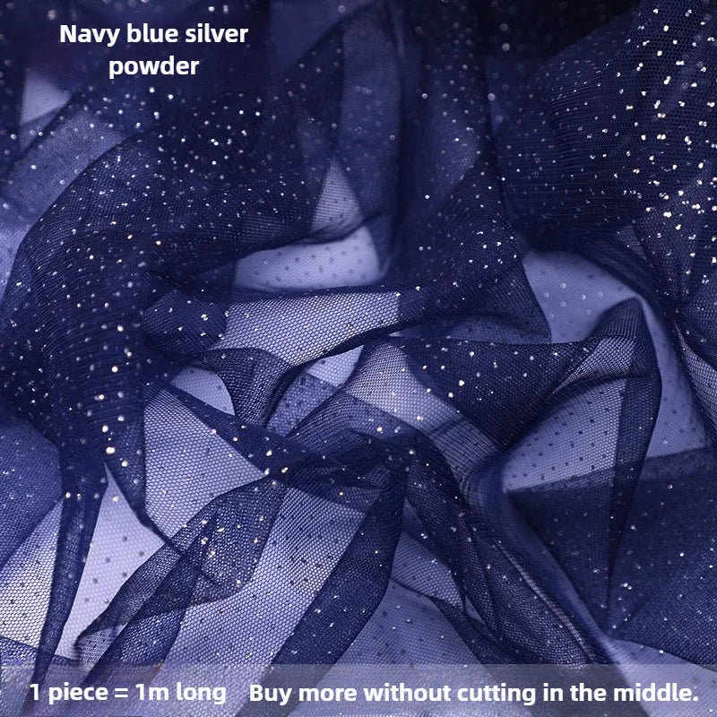 TüllPro Glitzer-Tüll - Chiffon Polyester 160cm Reißfest