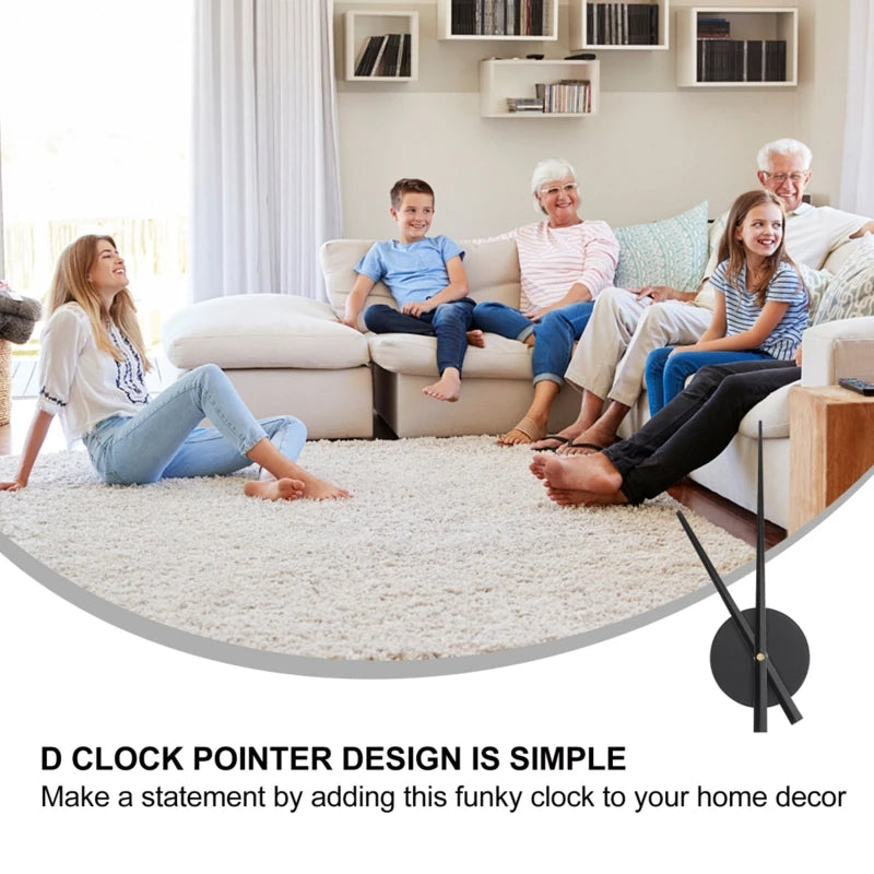Clock Hands Modern Long Hands Wall Clock DIY Silent Movement for Living Room 203C