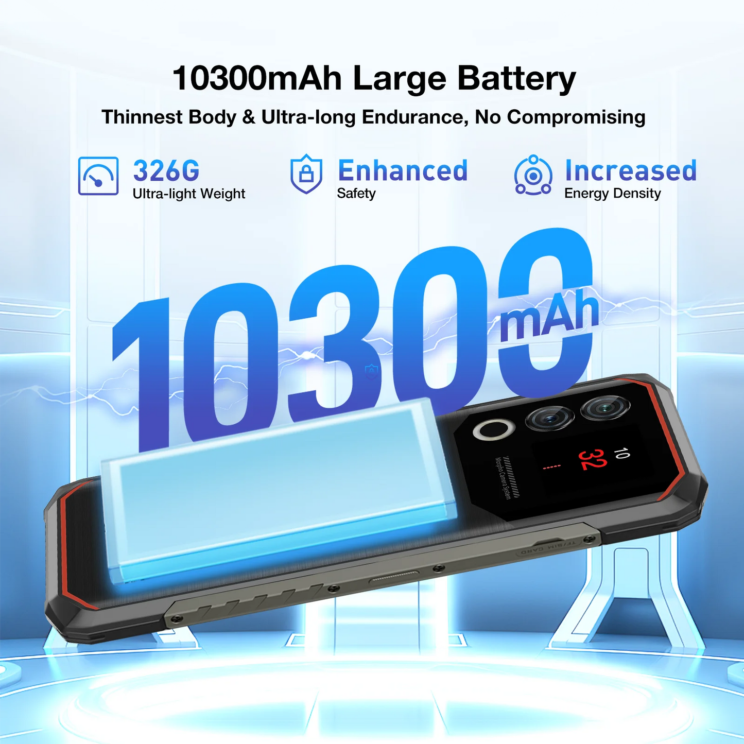 DOOGEE Blade10 Max Robustes - 10300 mAh 18W 6,56 Zoll Display