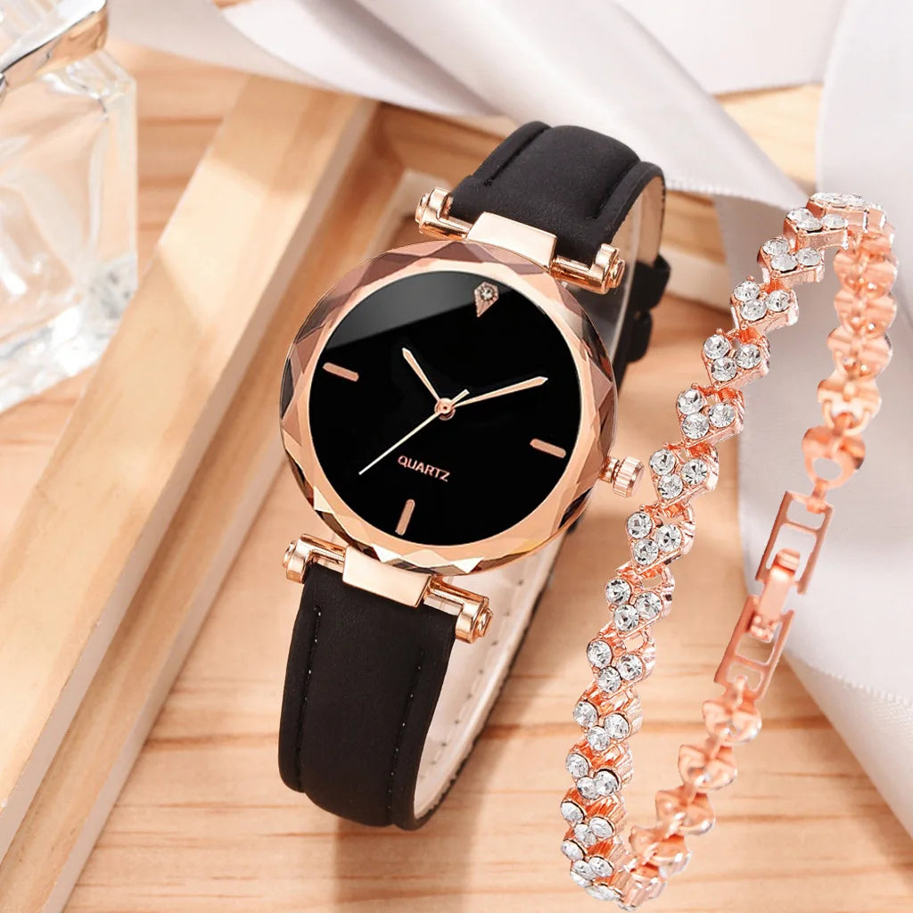 Luxus Uhr Damen Armband Strass - Mode Armbanduhr Weiblich Casual Damen Uhren - Armband Set Uhr Elegant