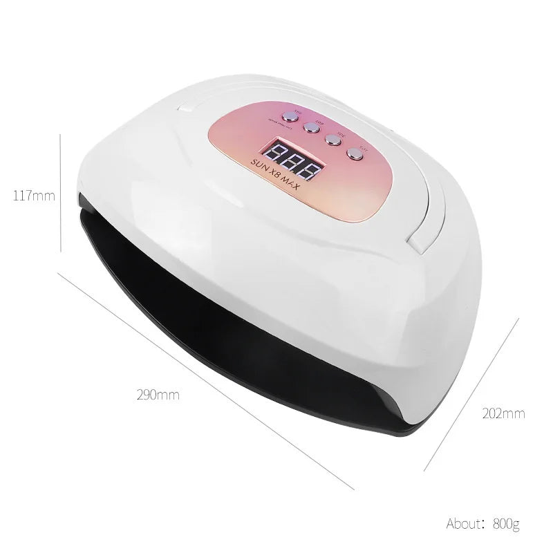 Large Size LED UV Lamp For Nails 150W Uv Light Gel Polish Nail Drying Lamp Nail Dryer Equipment Manicure Accessories Sun X8 Max