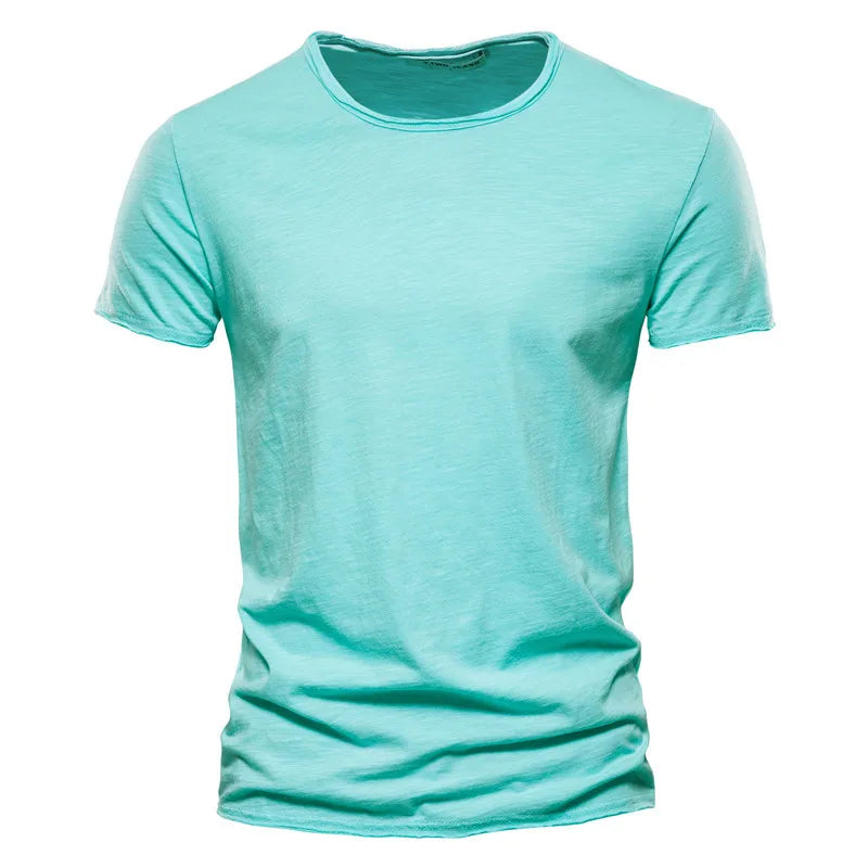 AIOPESON T-Shirt Casual Leicht - 100% Baumwolle Kurzarm