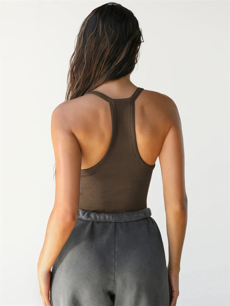 Women Casual Summer Tank Tops Sexy Deep V Neck Sleeveless Basic Cami Top Shirt Slim Knit Ribbed Racerback Y2K Slim Fitted Tops