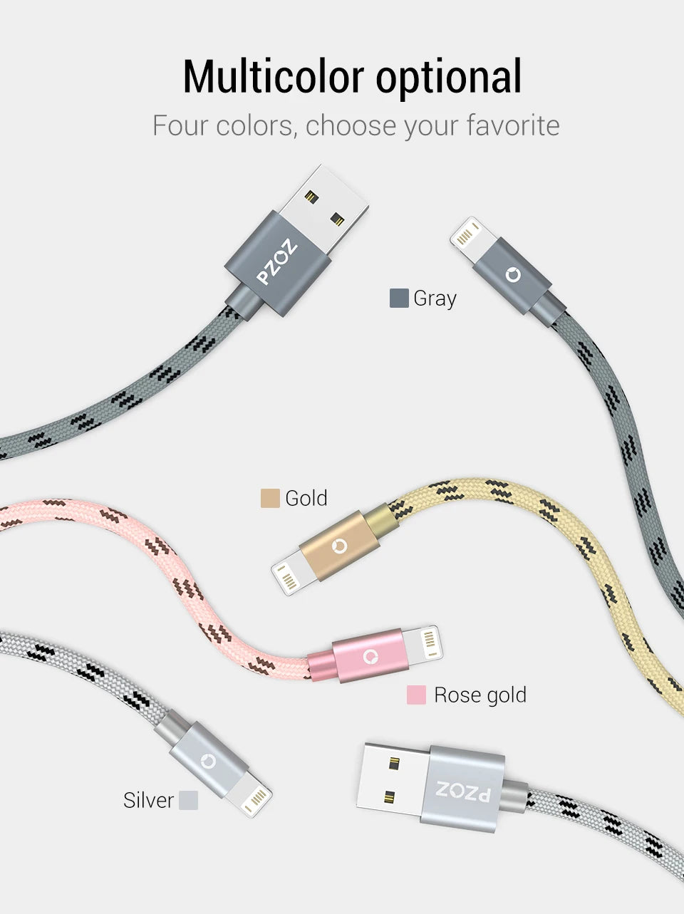 PZOZ USB Kabel Für iPhone - Hochgeschwindigkeits-Ladekabel