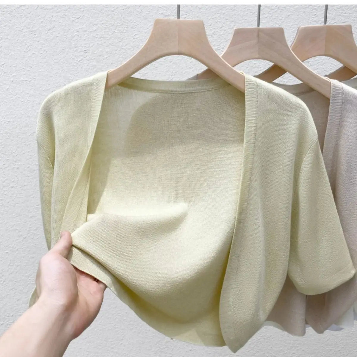 CN Strickjacke Sonnenschutz - Material Viskose, Slim Fit, Größe M