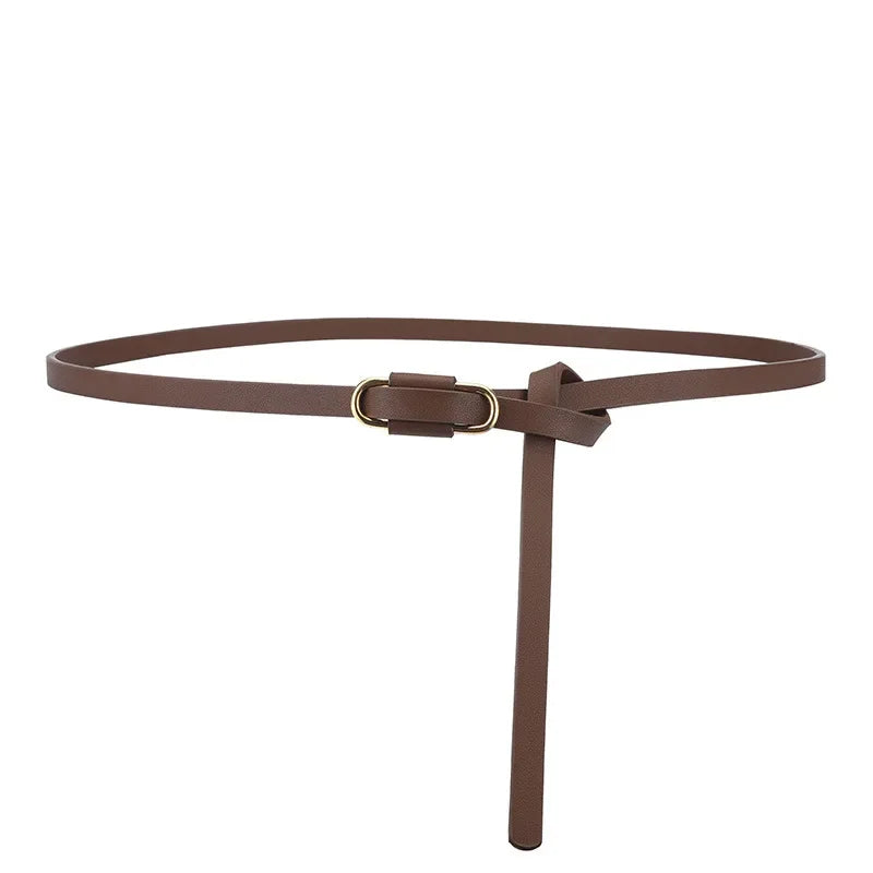Metal Buckle Thin Stretchy Waist Belt Striped Elastic Waistband Elegant Women Girdle Female Belt Fashion Apparel Accessories New