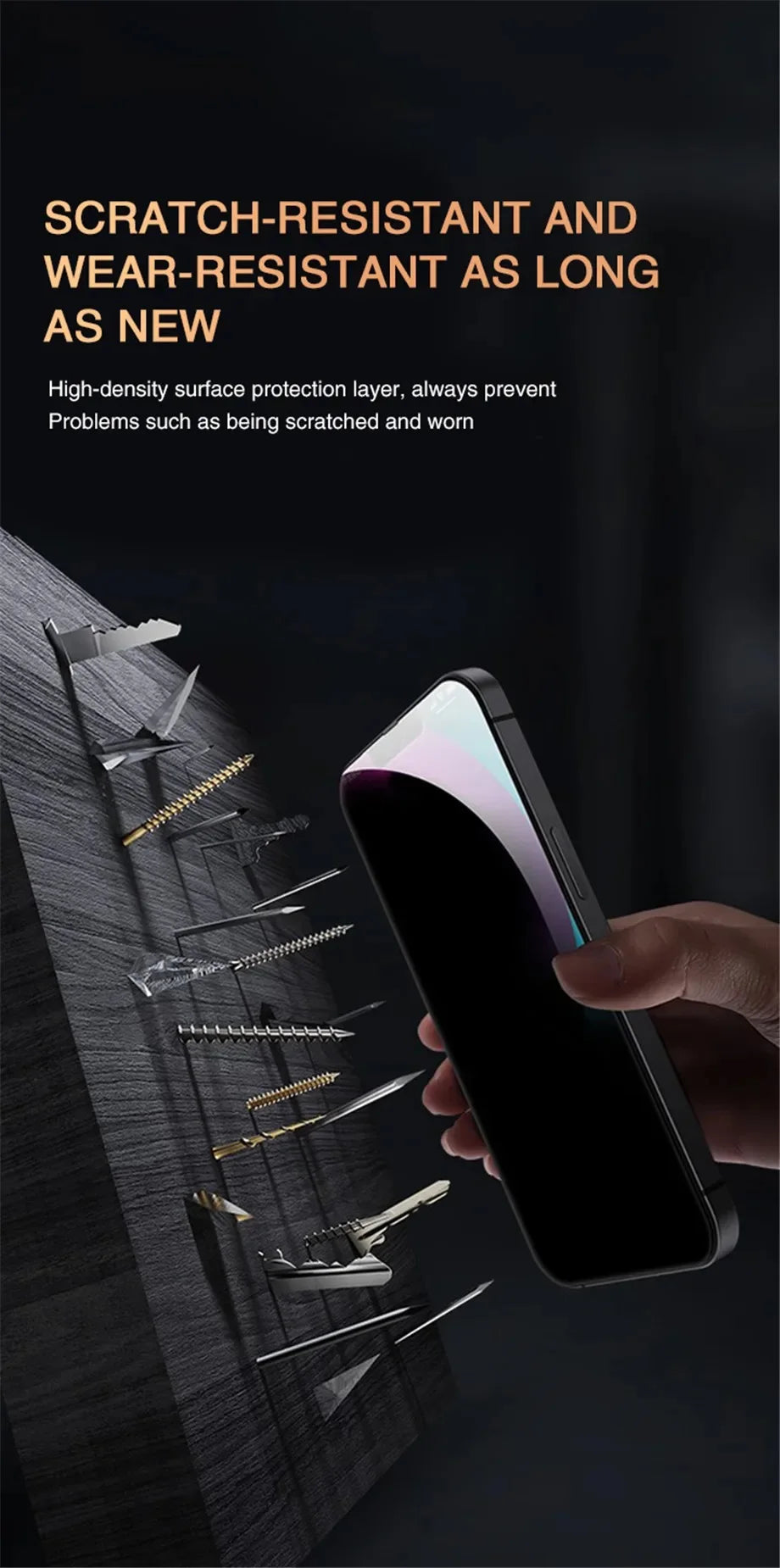 KENNAGE Iphone Privacy Glas - Fullcover Anti Kratz AntiPrint