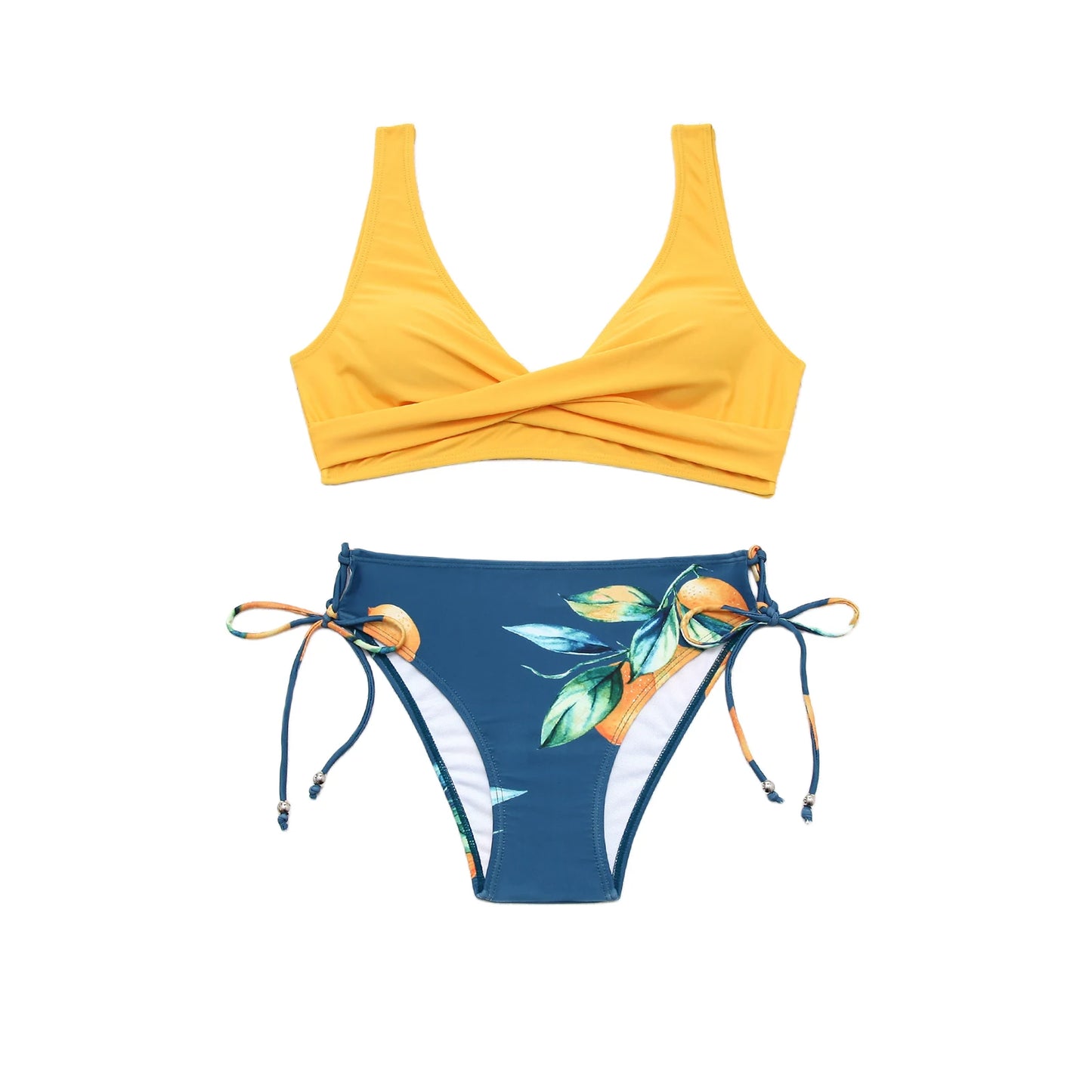 Sexy Bikini Set 2025: V-Hals Push Up Zweiteilig - Frauen Biquini Schwimmbekleidung Floral Strandmode Damen Badeanzüge Schwimmanzüge Femininer Charme