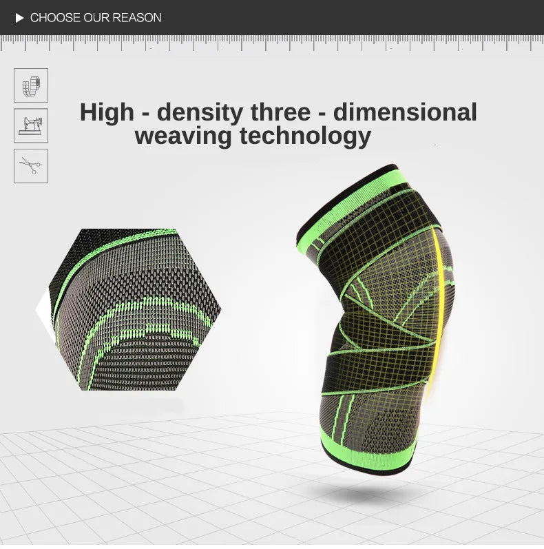 Knee Compression Sleeve with Adjustable Straps for Running Working Out and Sports Wearing Hiking Soccer Basketball Running Sport