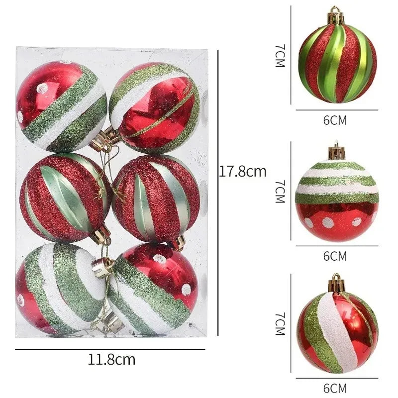 Choice Glitter Kugeln Glitzer Malerei - 6er Set Durchmesser 3 cm