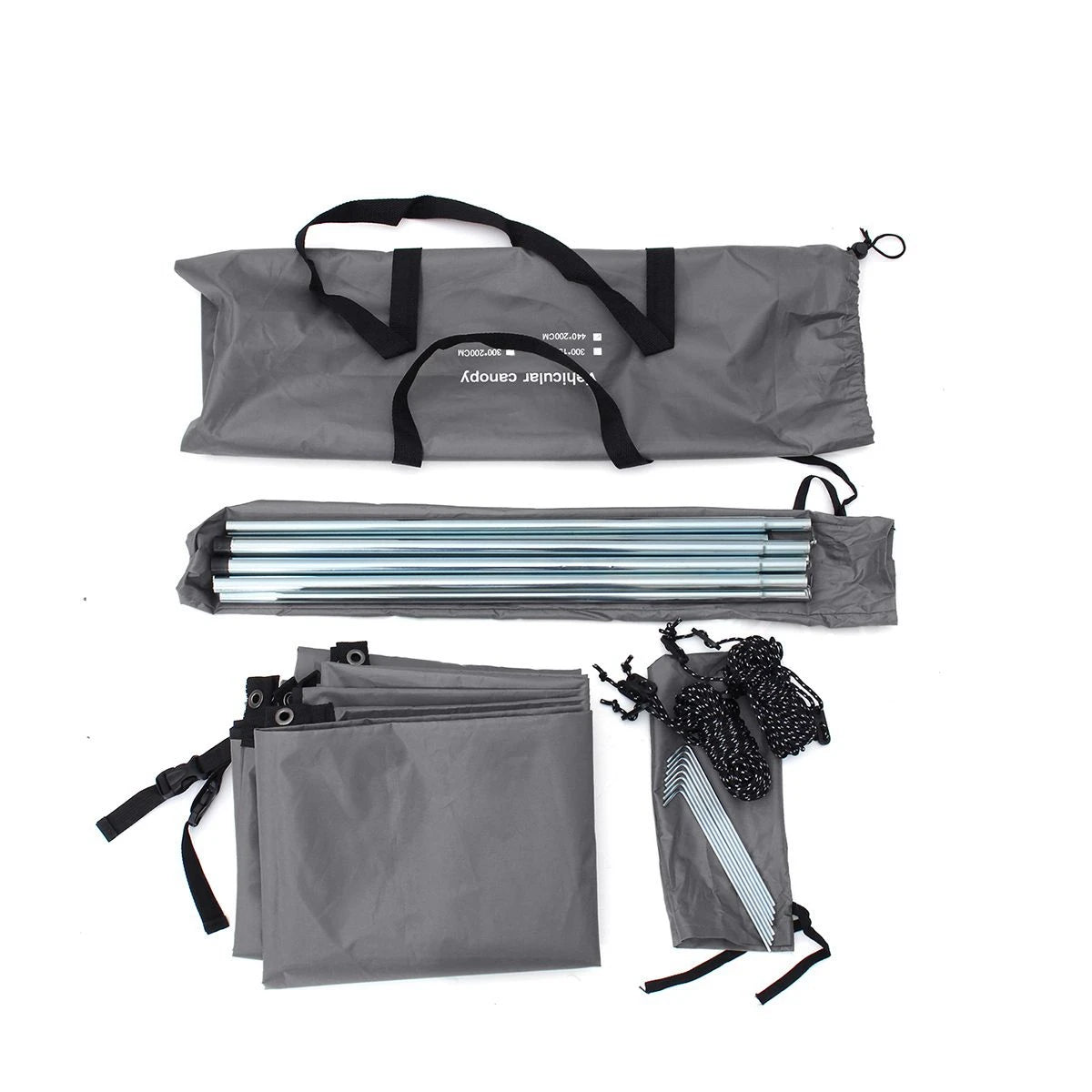 Camping Tent Family Automobile Suv Side Roof Top Sun Shelter Car Truck Sunshade Canopy Anti-UV Waterproof Rainproof Car Awning