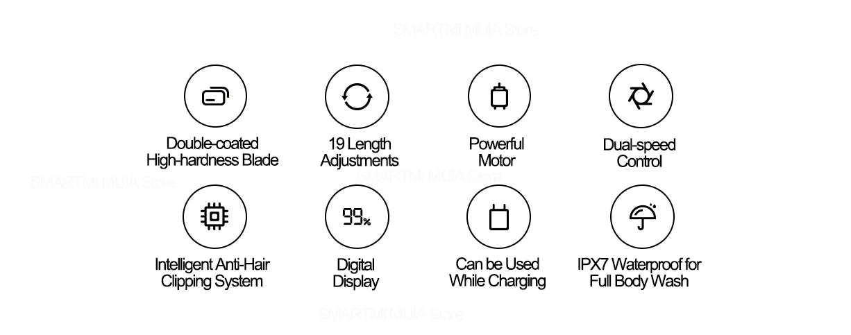 XIAOMI MIJIA Haarschneidemaschine 2 Titanklinge - 160 Min, 0,5-20 mm