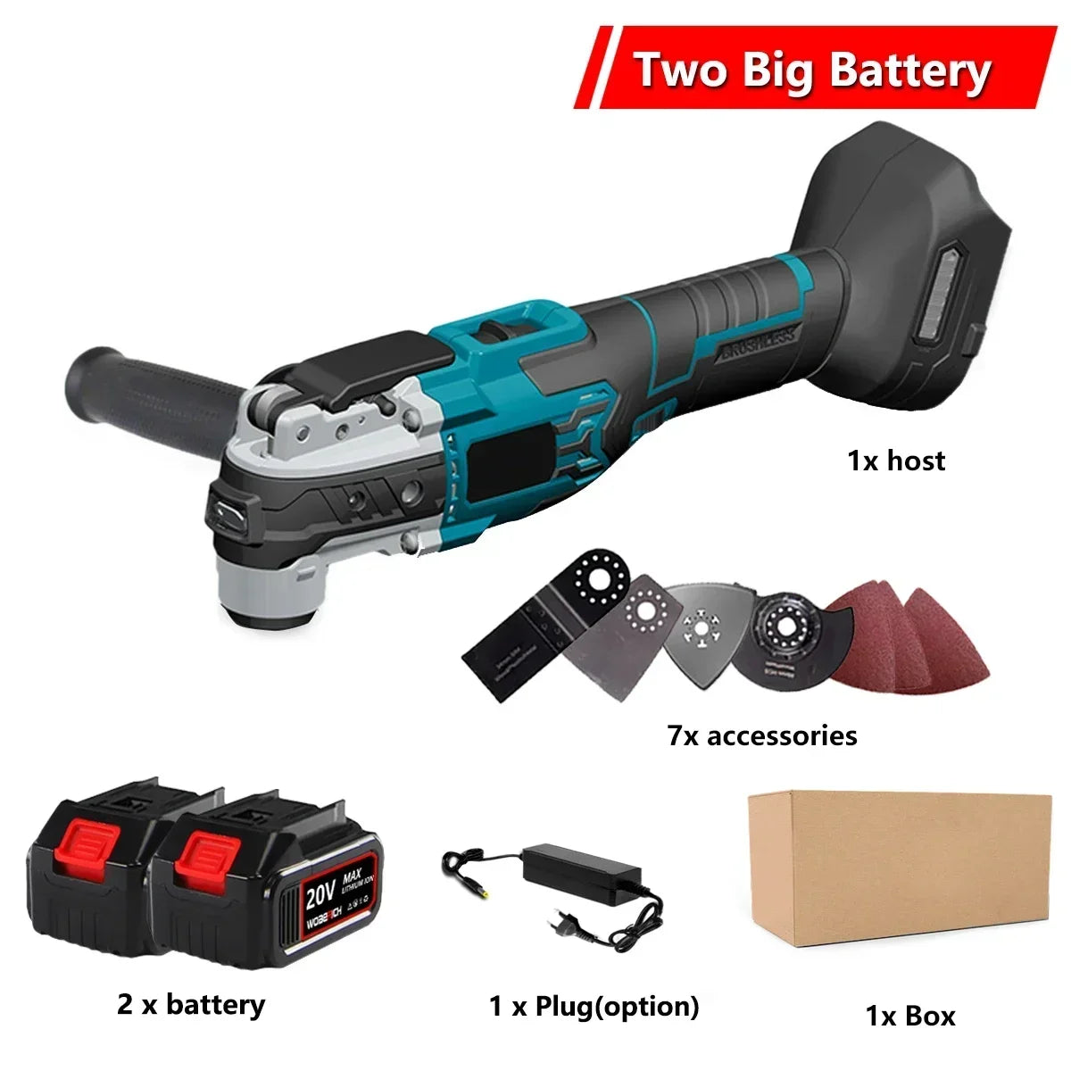 Brushless Cordless Oscillating Multi Tool Electric Trimmer/Shovel/Cutting Saw For Makita 18V Battery Multifunctional Power Tool