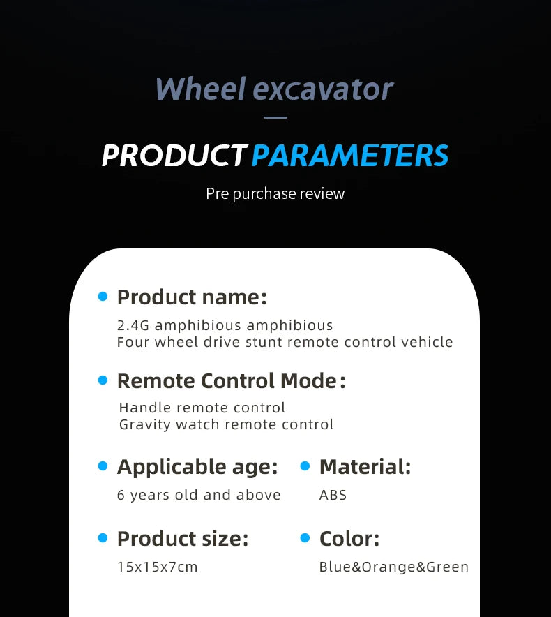 Mașină RC 2025: Nou vehicul electric cu telecomandă RC, amfibiu, off-road, cu cascadorie, mașină cu două fețe, colecție de jucării luminoase pentru copii, cadouri