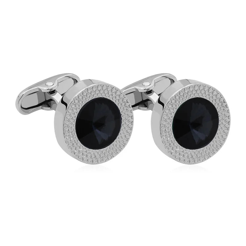 Stylish French Round Cufflinks Fashion Cufflinks Set For Men Women Tuxedo Shirt Studs Fits Business Wedding Party