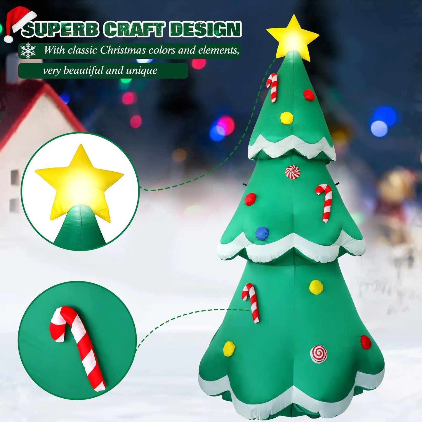 Christmas Inflatable Model,climbing Wall Santa Claus Glowing Inflatable Model, Outdoor Garden Scene Decoration Hanging Ornaments