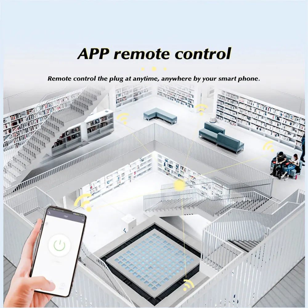 Tuya 16A/20A Smart Plug WiFi - 85–220V EU Steckdose, Kompakt Bauform