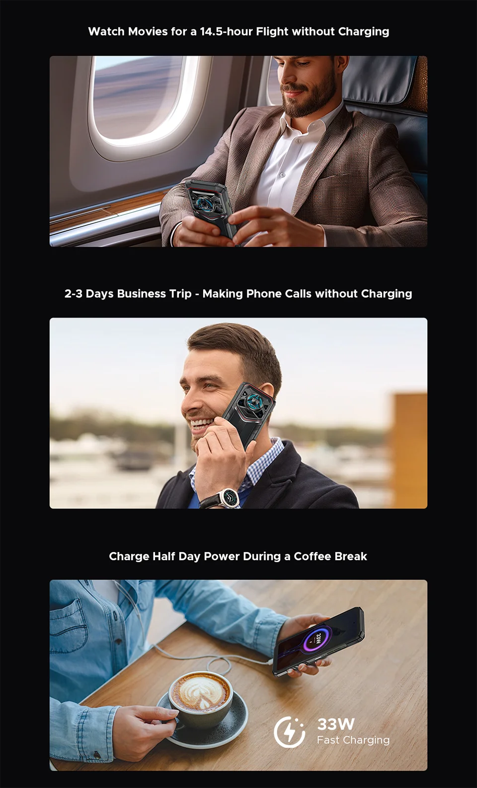 DOOGEE Blade20 Play Robustes 5G - Kapazität 10300mAh, 33W, 6,6 Zoll