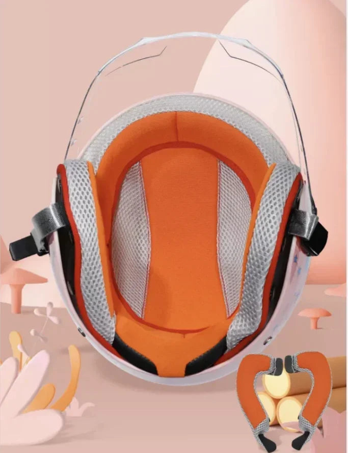 Children Cartoon Cute four seasons Motorcycle helmets Open face electric car bike child helmet for kids boy girl unicorn DOT