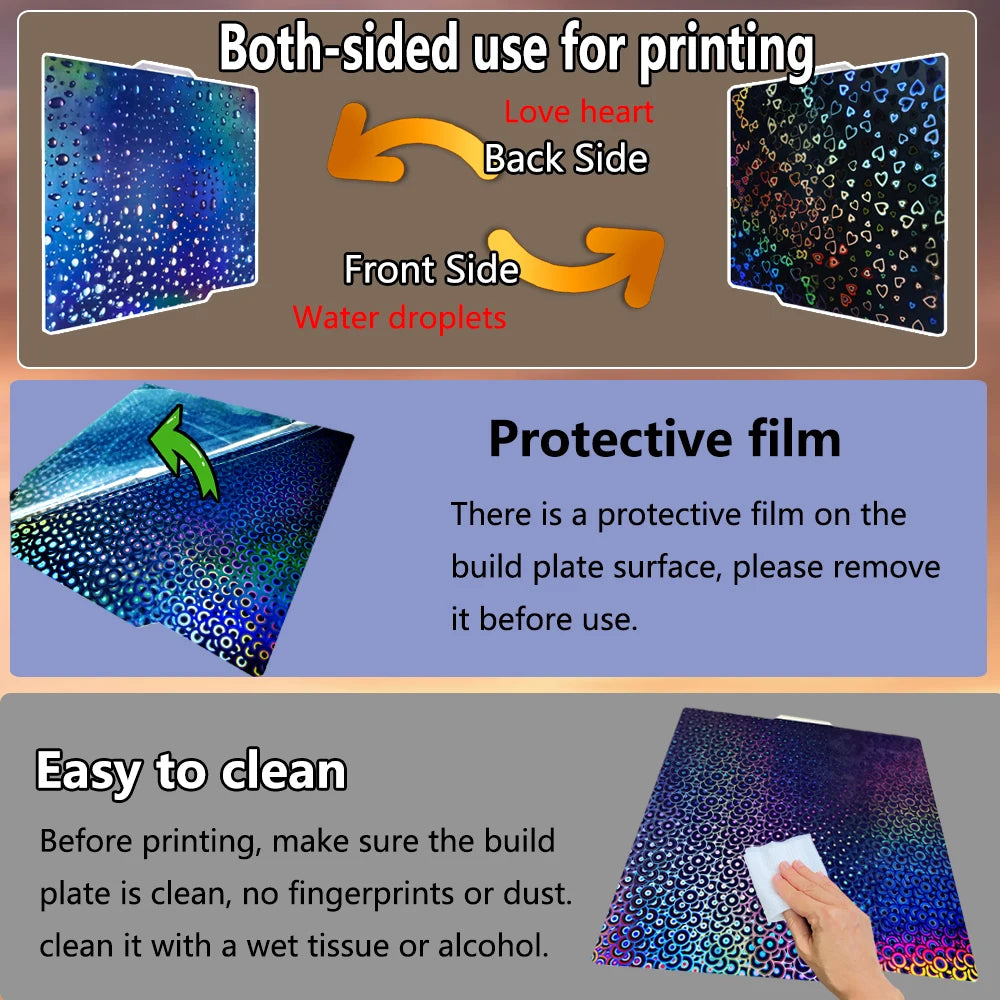 JOYYSET X1c glatte Bauplatte - 257x257mm, PEI, 3D-Drucker