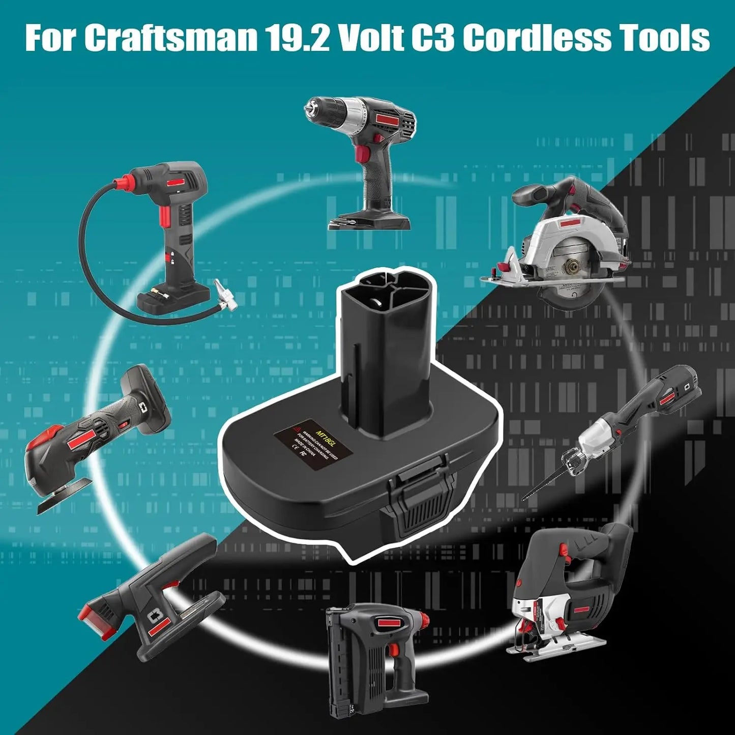 MT18GL Converter Battery Adapter for Makita 18V Li-ion Battery Convert to for Craftsman 19.2 Volt Battery Power tools Drill