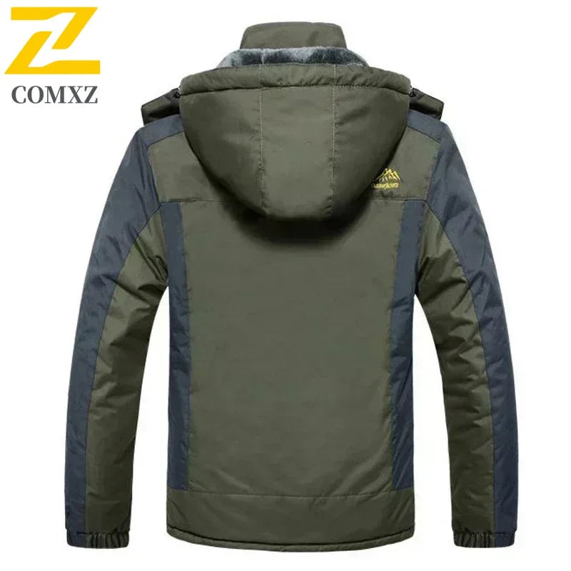 ArmeeGrün Parka Wasserdichtes Fleece - Größe 9XL, Dicke