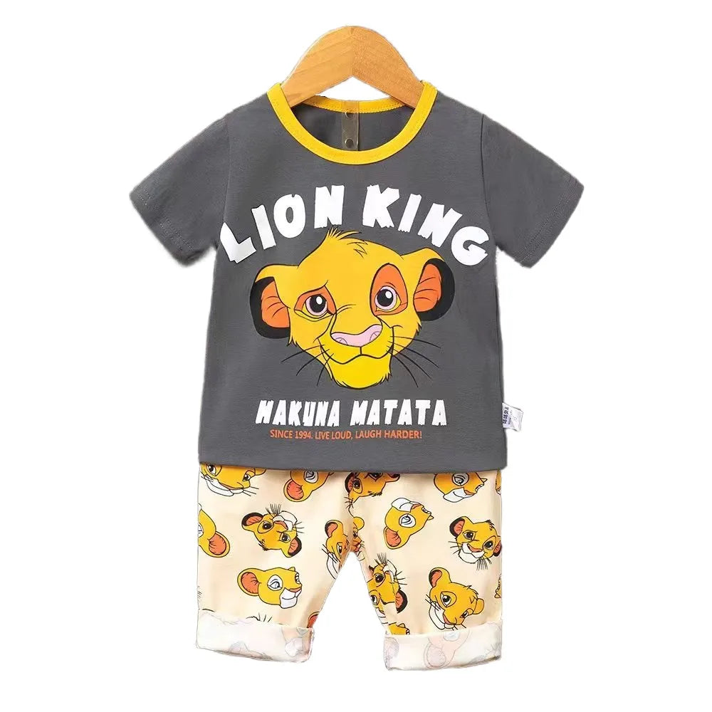 MINISOCN Baby Sommer Kurzarmset - Baumwolle 0-3M Jungen