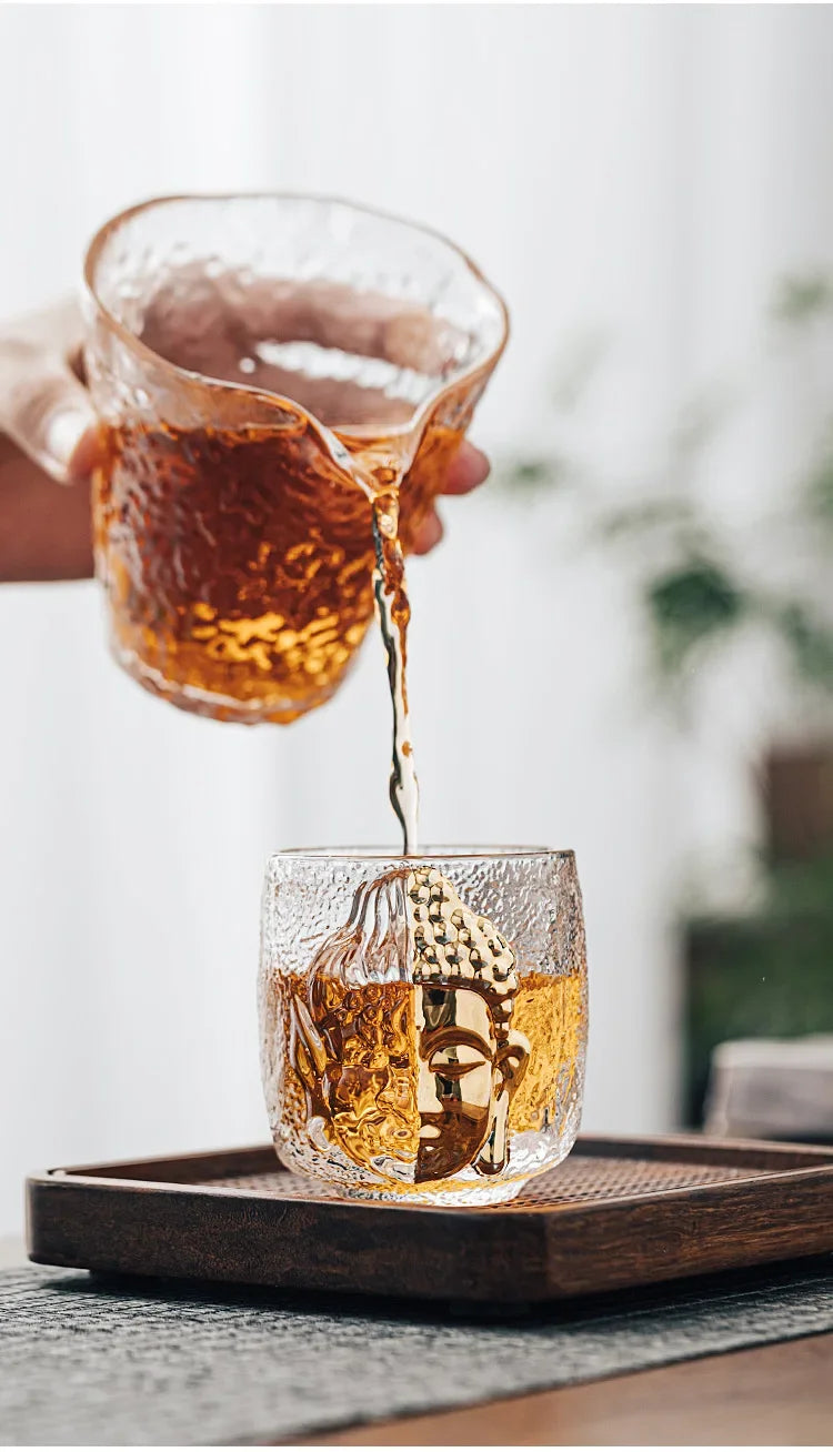 Master Cup Tea Set Luxury Crystal Glass Yinian Buddha Cup Jianzhan Household Cups Teaware Kitchen Dining Bar Home Garden