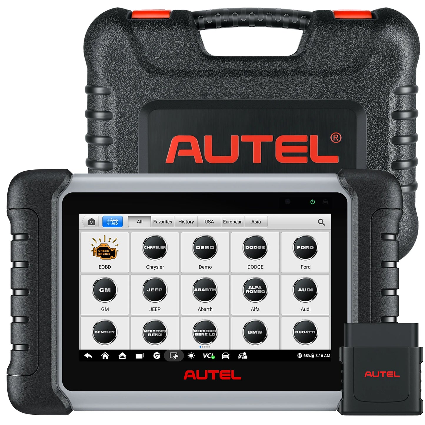 Autel MaxiCOM MK808BT Pro OBD2 Scanner Auto Diagnosegerät Code-Leser mit Aktiv-Test, Vollsystem-Diagnose, 28+ Services