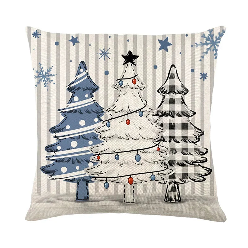 45cm Christmas Decorations Christmas Cushion Cover Pillowcase 2024 for Home Ornament Xmas New Year Christmas Decor 2025 home