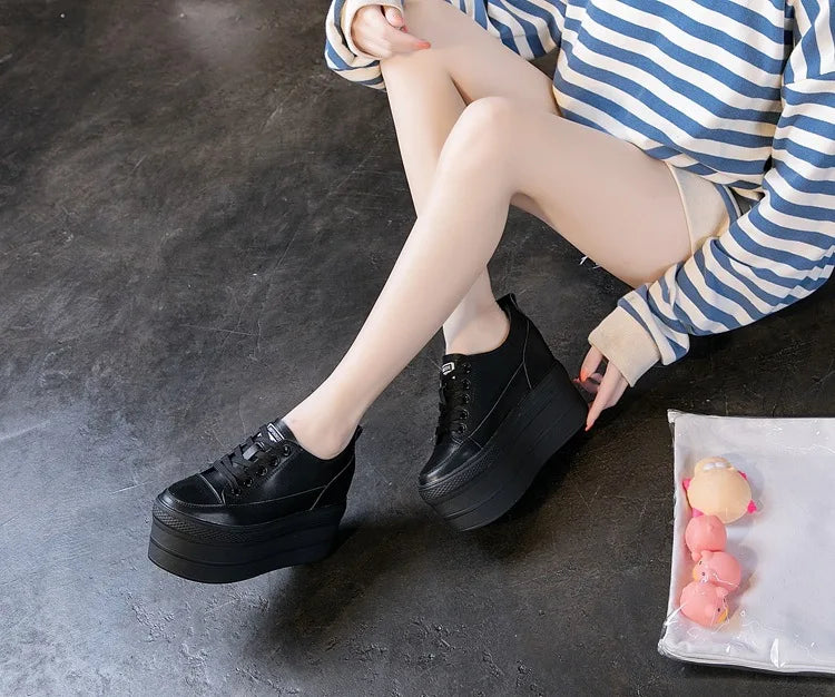 White Luxury Designer Sneakers On Platform Sports Shoes For Women  New Fashion Thick Bottom Wedding Shoes High Heel