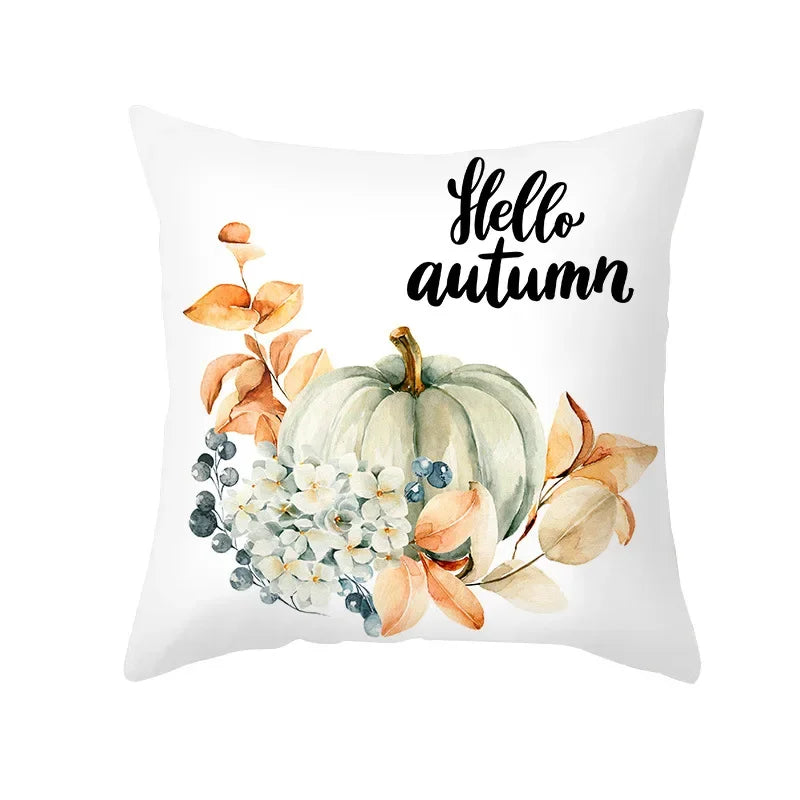 ZhejiangHign Herbst Kürbis Kissenbezug - 45x45 cm Polyester