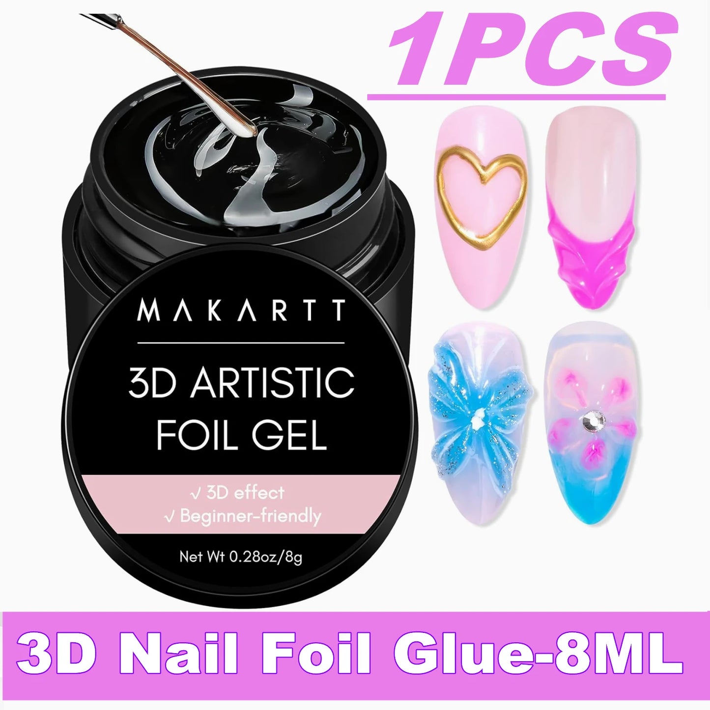 Nagel-Kleber 2025: Makartt-3D Foil-Glue 8ml - Transfer Gel Collection