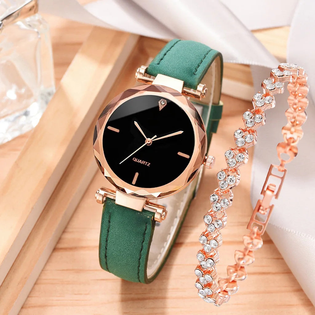 Luxus Uhr Damen Armband Strass - Mode Armbanduhr Weiblich Casual Damen Uhren - Armband Set Uhr Elegant
