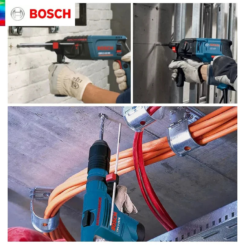 Bosch SDS Plus Rotary Drill Bits 10pcs Diameter 6mm Round Handle 4-Pit Tungsten Carbide Electric Hammer Drill Accessories