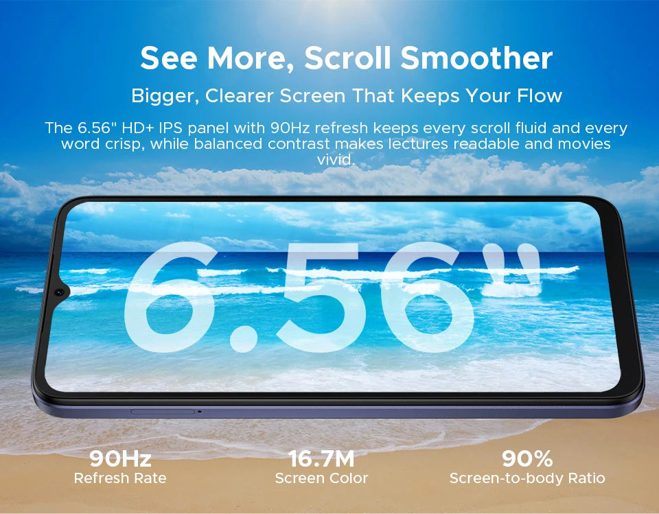 DOOGEE Note56 Plus Großer Akku - 6150mAh, 18W, 6,56 Zoll