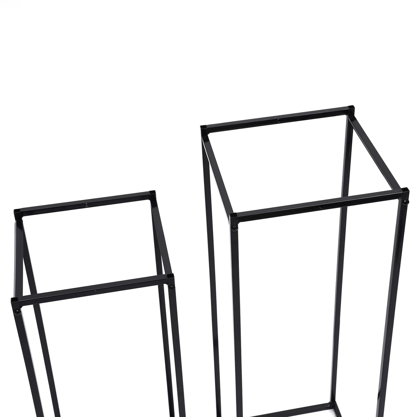 Bymaocar Pflanzenständer 2er-Set Metall 25x25x70cm und 22x22x60cm