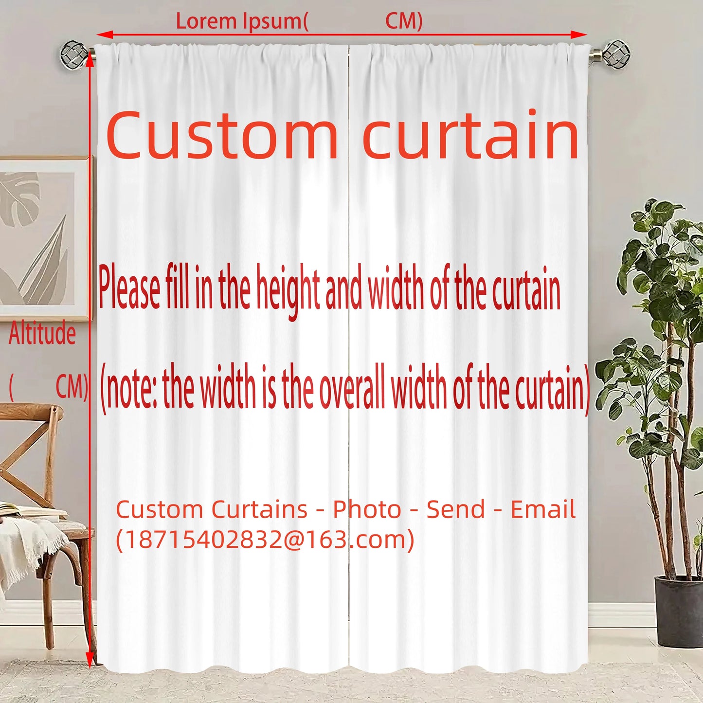 2pcs - Christmas Santa Claus Christmas print curtains, pole bag curtains, home decoration, room decoration