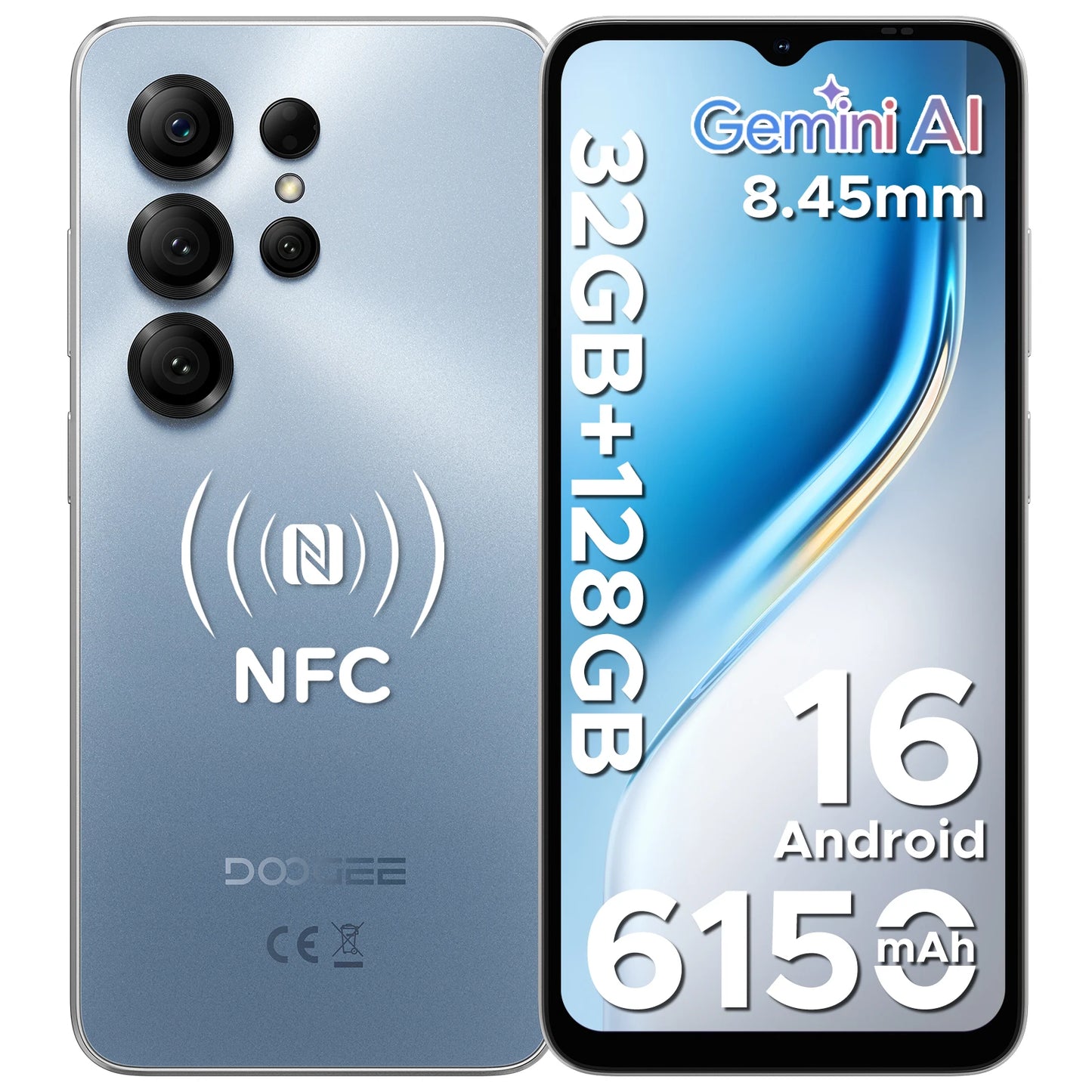 DOOGEE Note56X Pro Gemini AI - 6150 mAh Unisoc T7225 Octa Core 6,56 Zoll