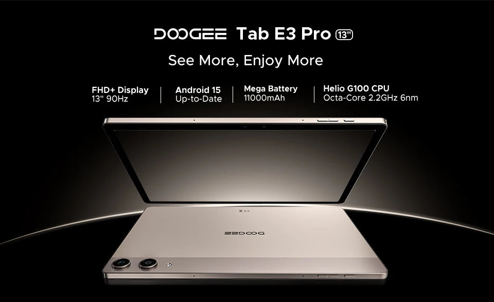 DOOGEE Tab E3 Pro 2-in-1 Tablet - 256GB ROM, 32GB RAM, 13 Zoll Display
