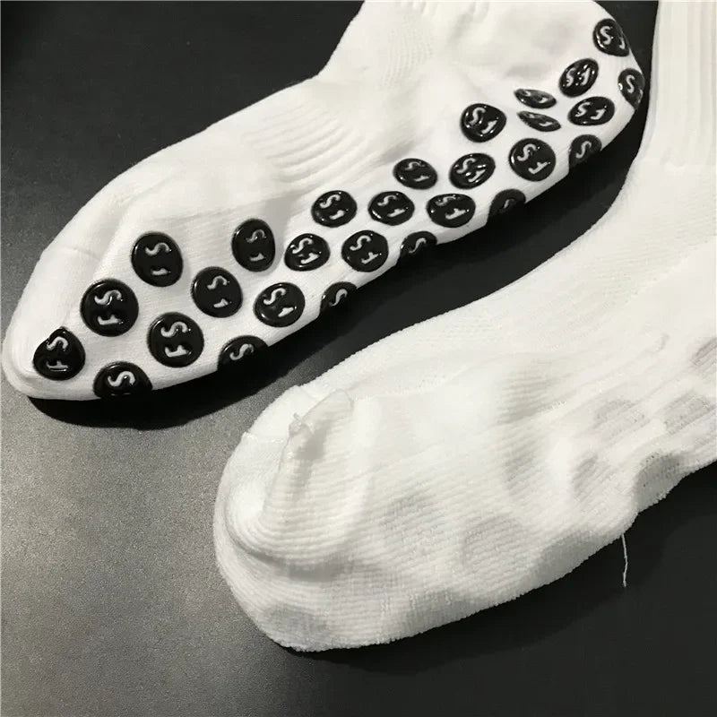 FS Fußballsocken Neuer Stil Runder Silikon-Saugnapf-Grip Anti-Rutsch-Soccer-Socks-Sports-Männer-Frauen-Baseball-Rugby-Socks