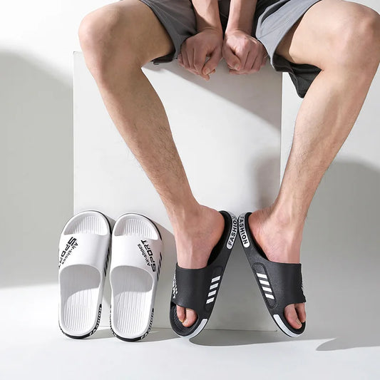 Mode Herren Hausschuhe PVC Weich Sohle Rutschfest Slides Casual Outdoor Strand Flip Flops Heim Badezimmer Paare Hausschuhe Neue Sandale
