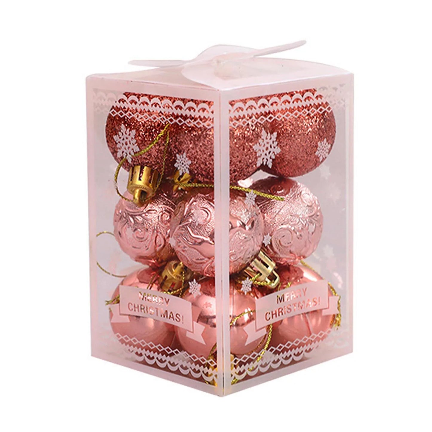 Choice Weihnachtskugeln 12er Set - Kunststoff Durchmesser 6 cm