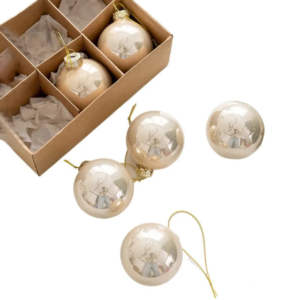 GlassCraft Weihnachtskugeln Delikat Gemalt - 6er Set Durchmesser 6 cm